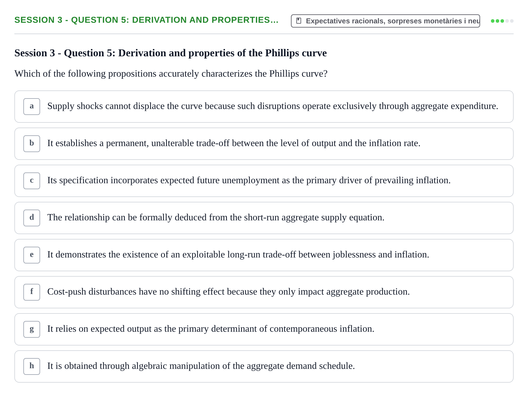Enunciado: Session 3 - Question 5: Derivation and properties…