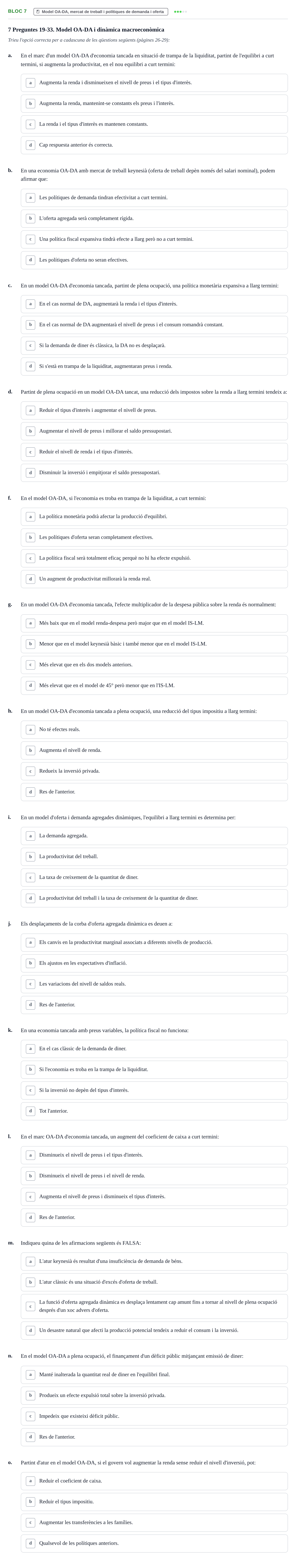 Enunciado: Bloc 7 - Model OA-DA, mercat de treball i polítiq…