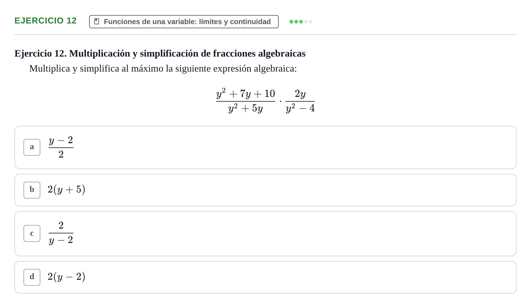 Enunciado: Ejercicio 12