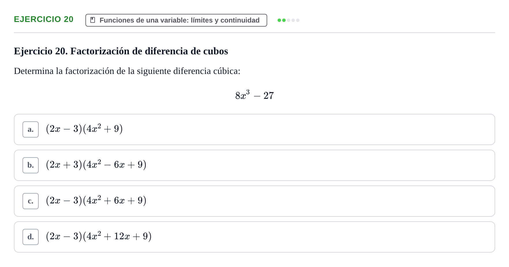 Enunciado: Ejercicio 20