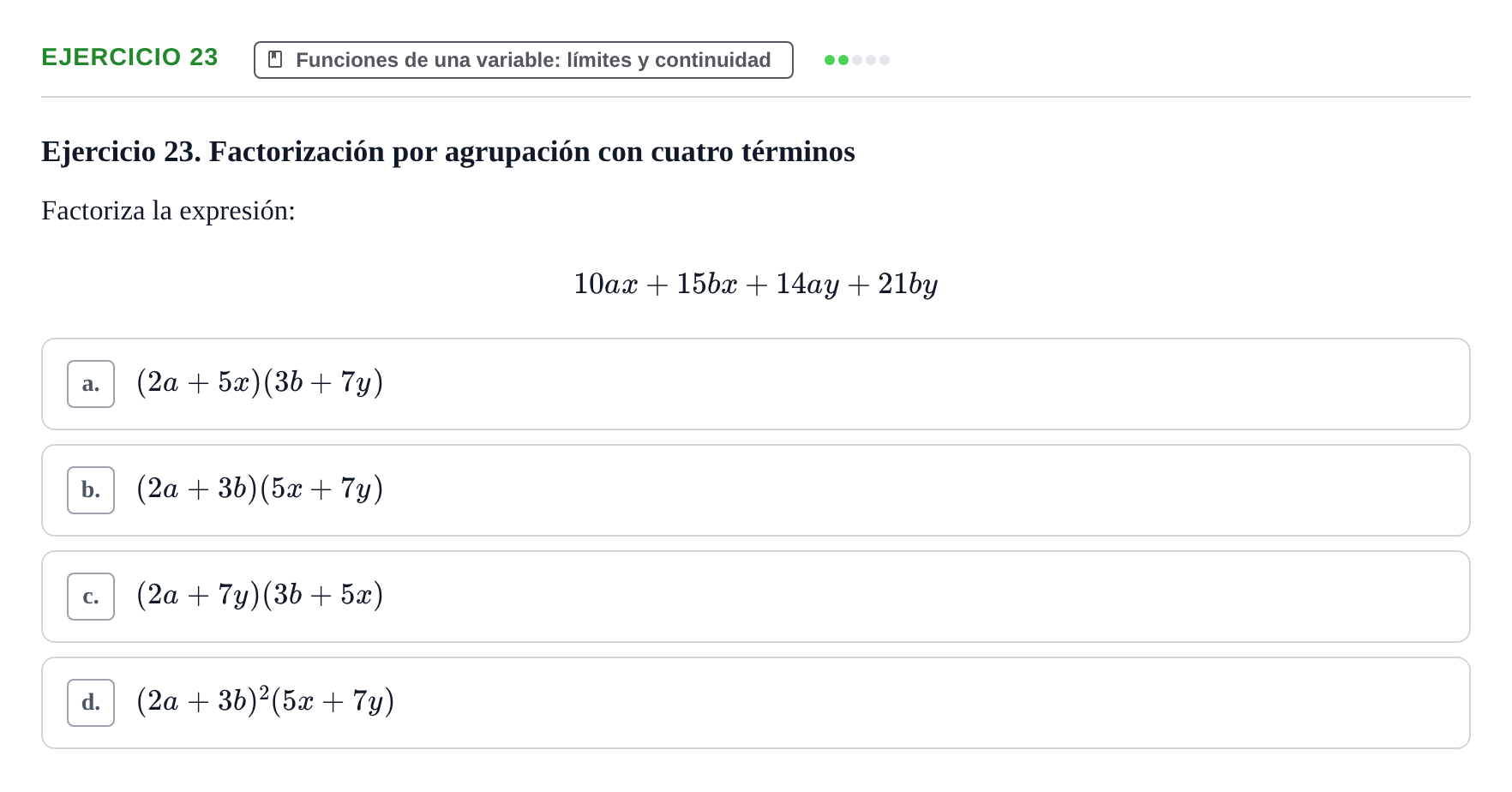 Enunciado: Ejercicio 23