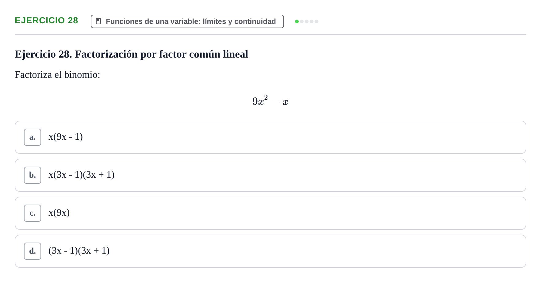Enunciado: Ejercicio 28