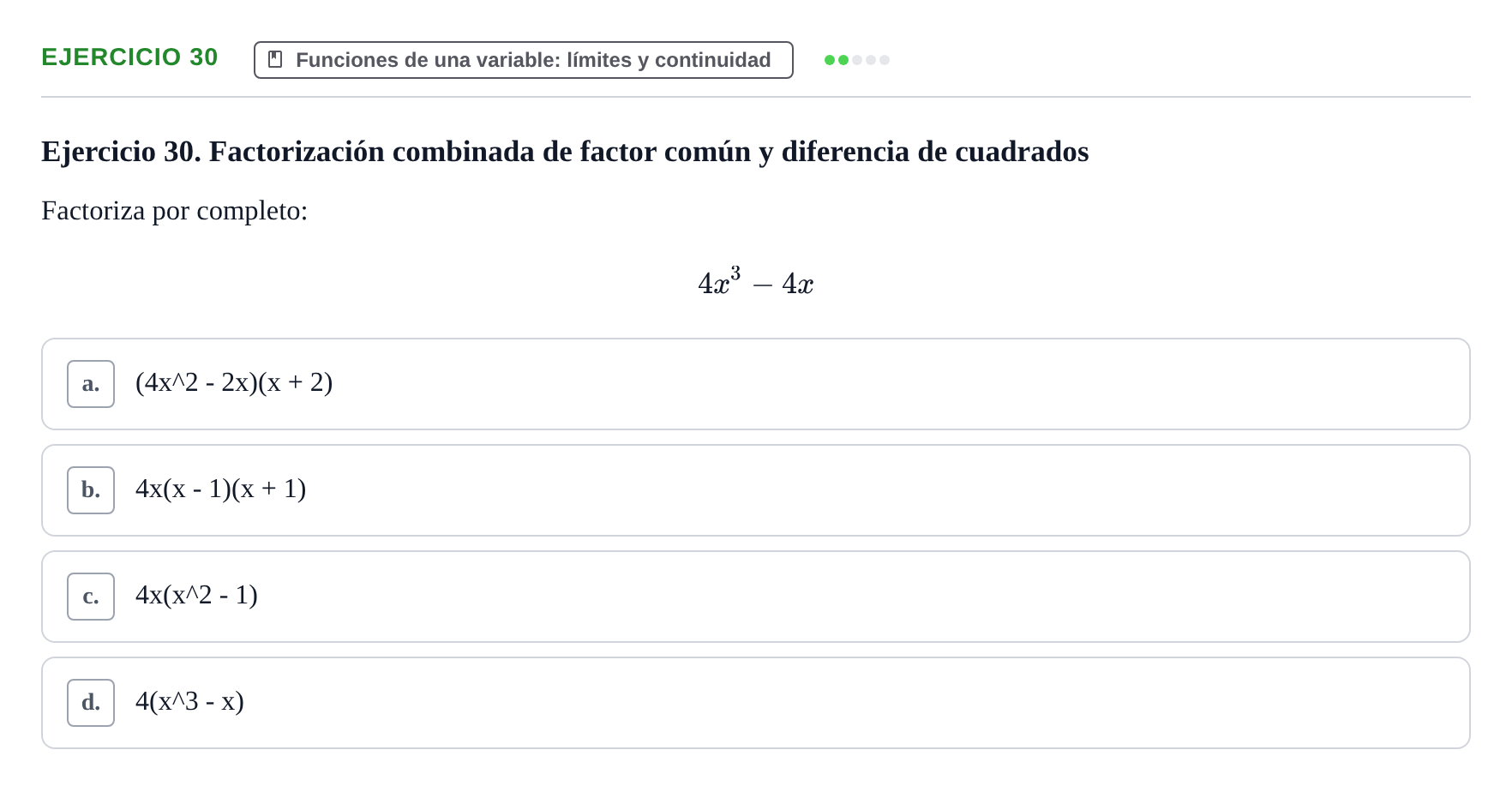 Enunciado: Ejercicio 30