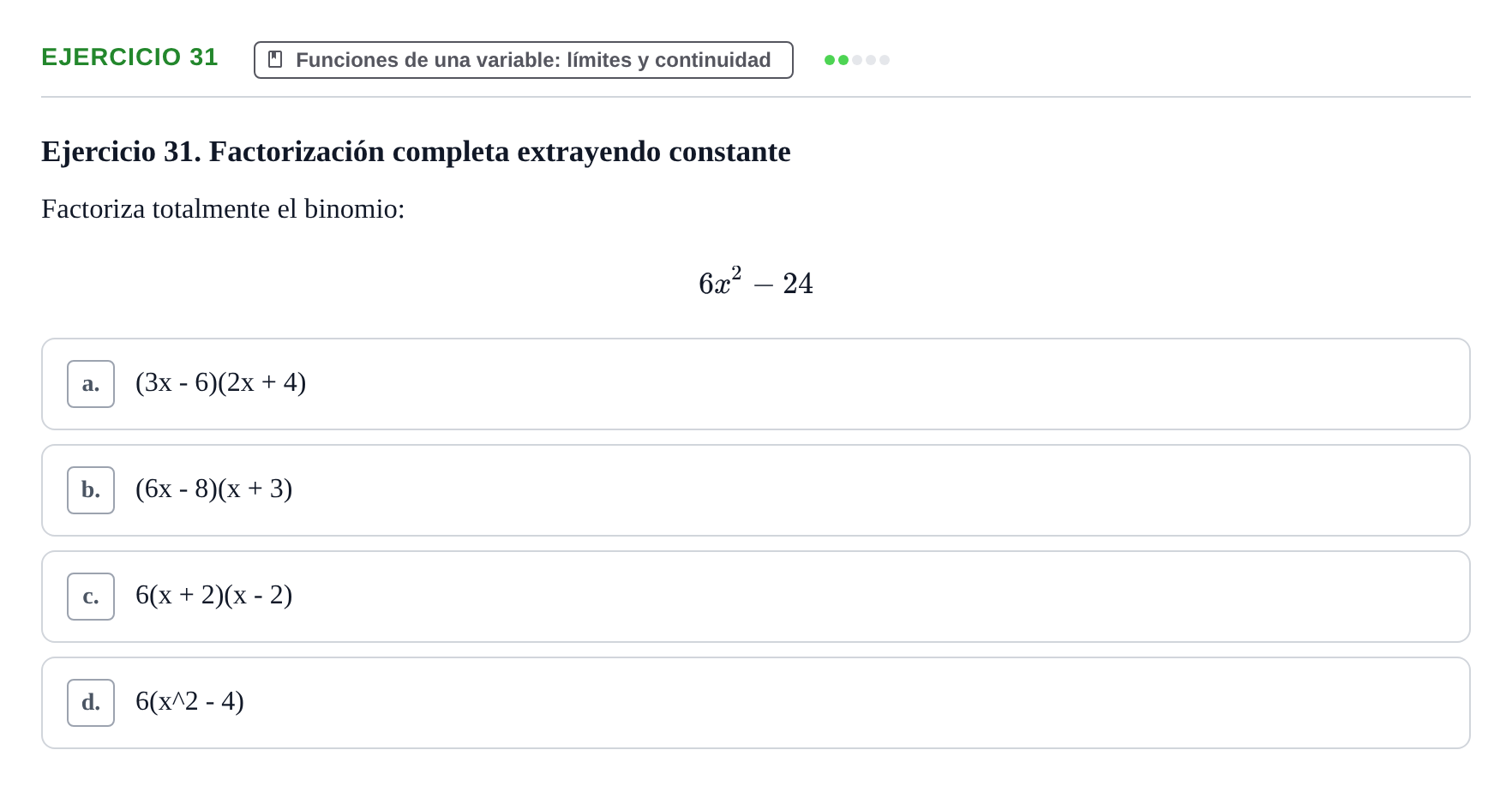 Enunciado: Ejercicio 31