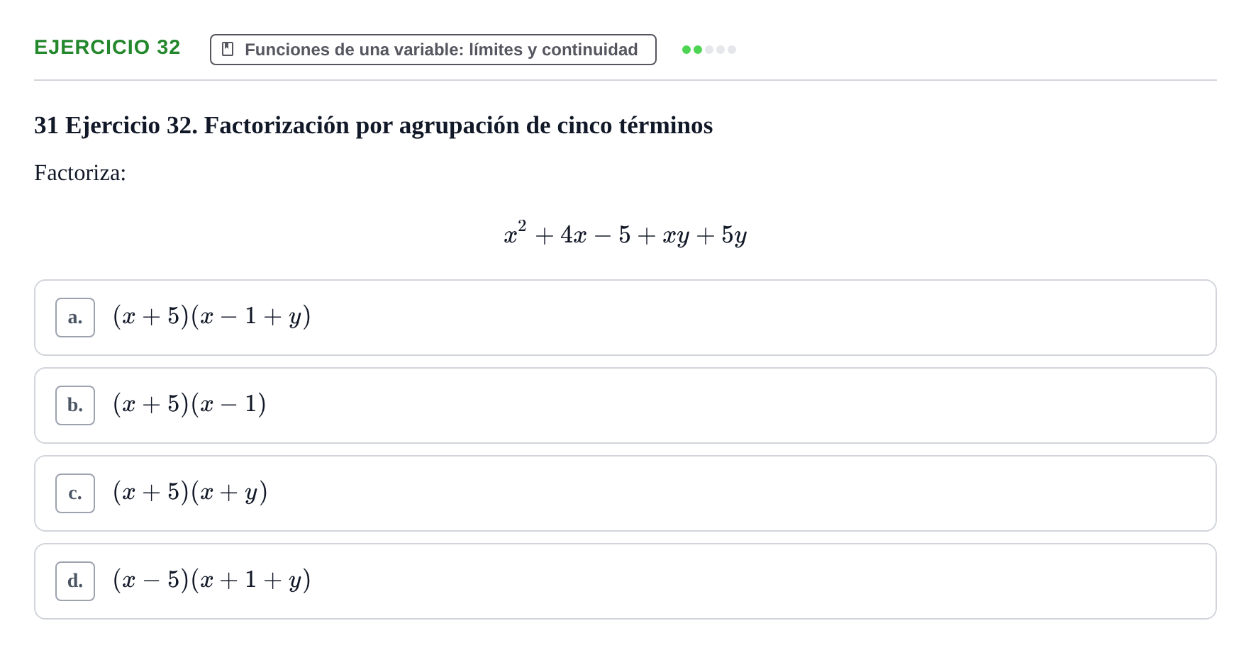 Enunciado: Ejercicio 32