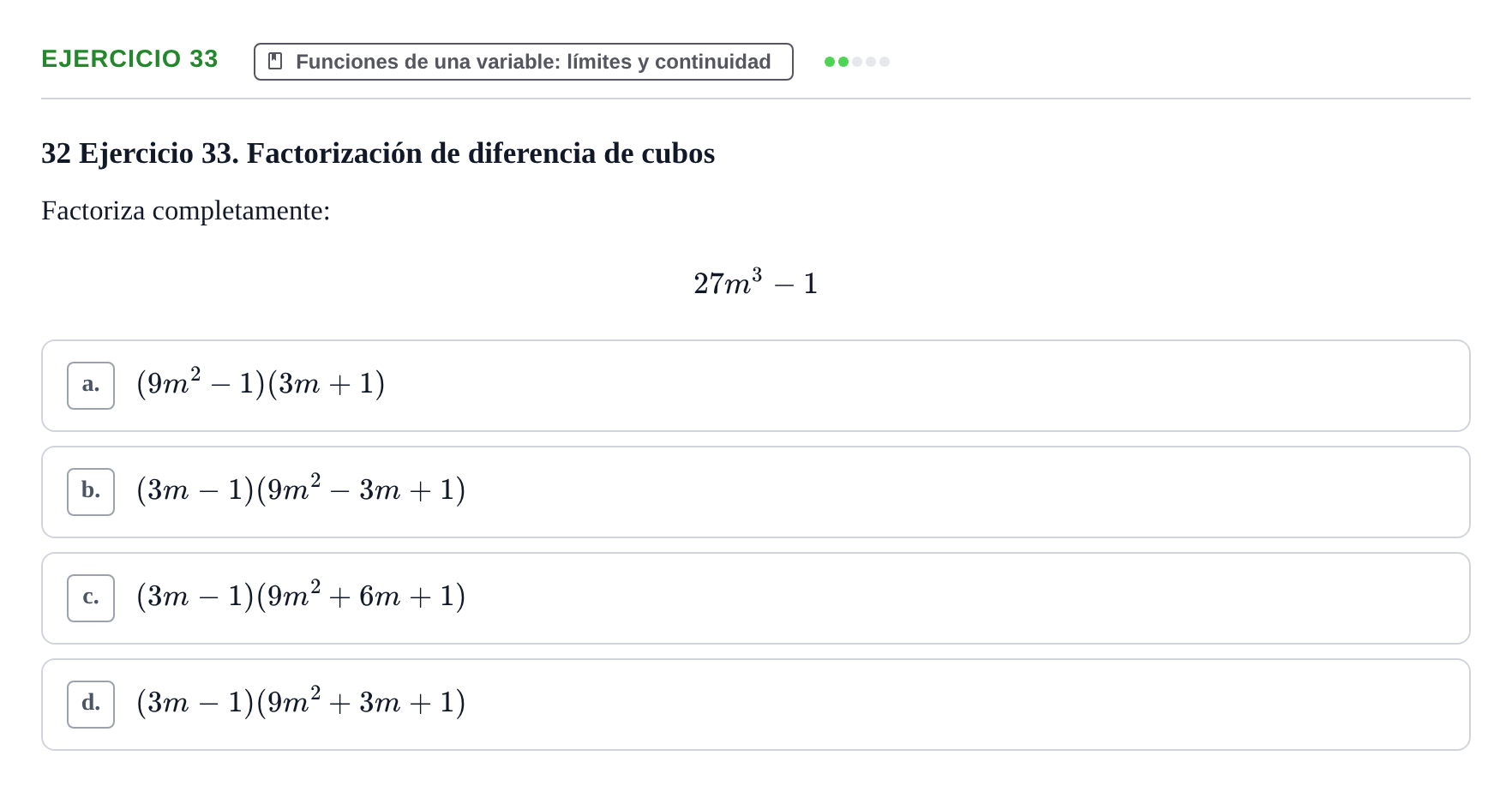 Enunciado: Ejercicio 33