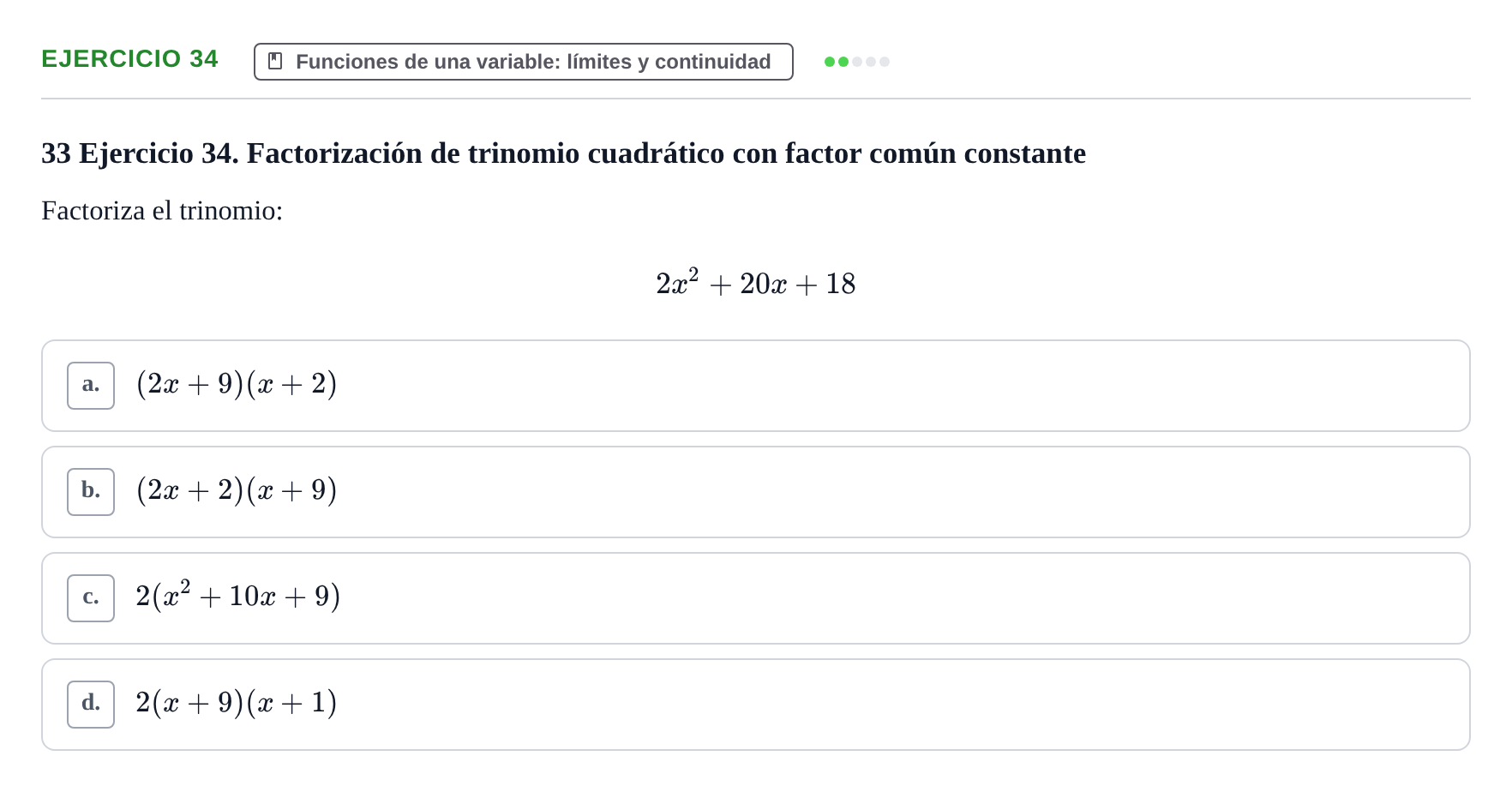 Enunciado: Ejercicio 34