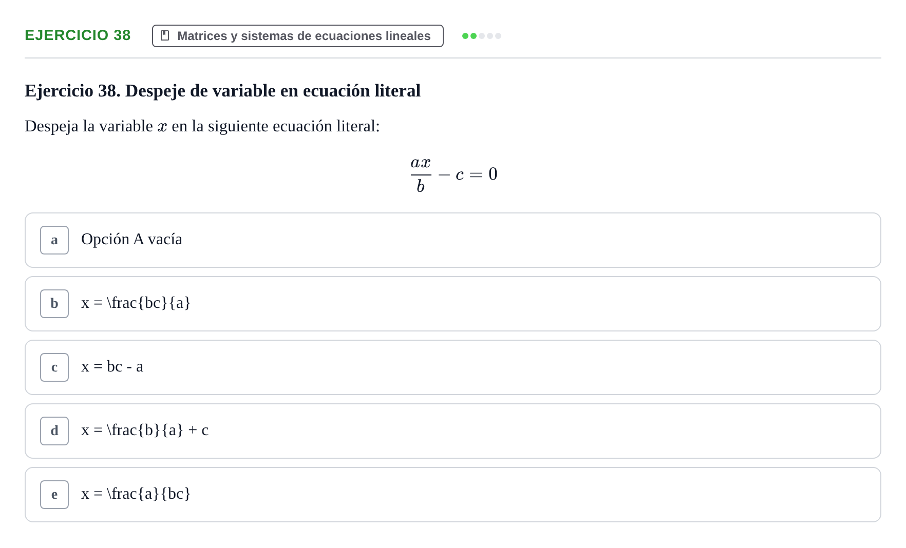 Enunciado: Ejercicio 38