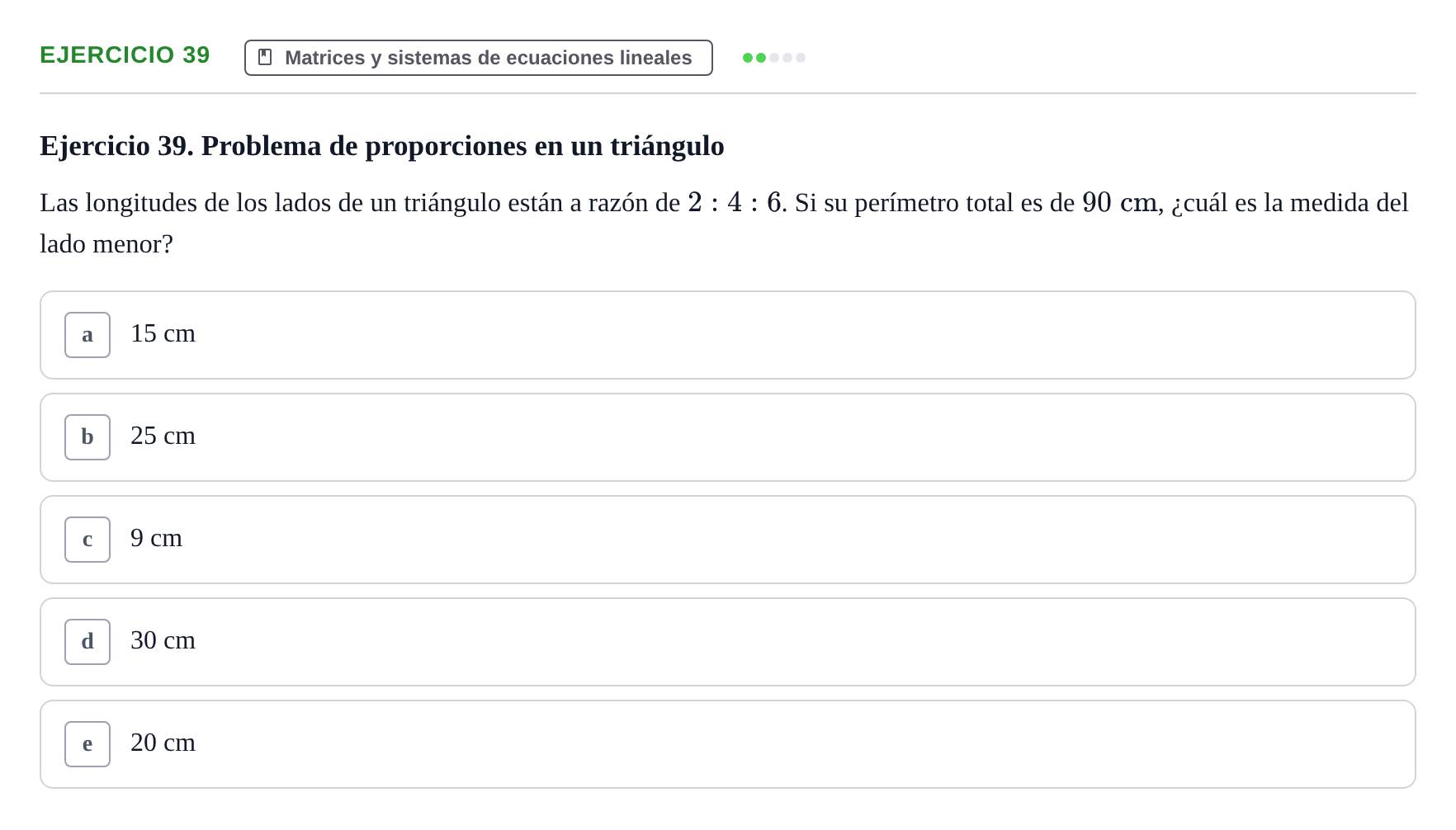 Enunciado: Ejercicio 39