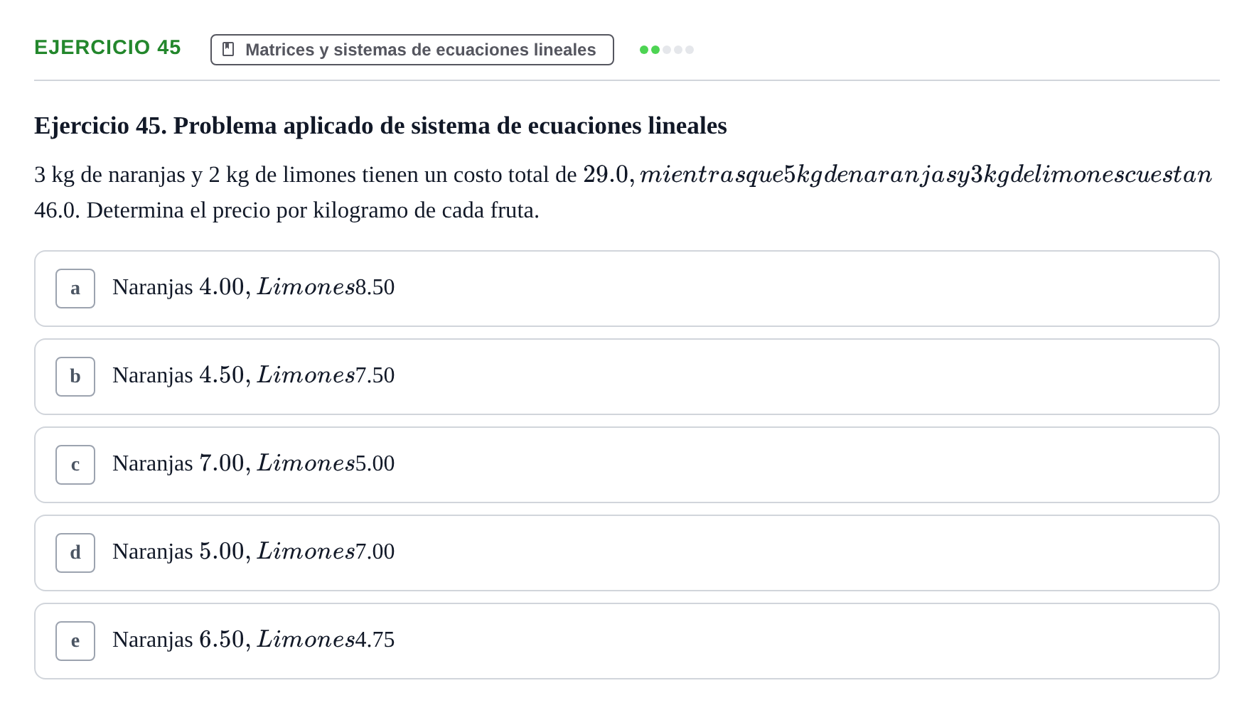 Enunciado: Ejercicio 45