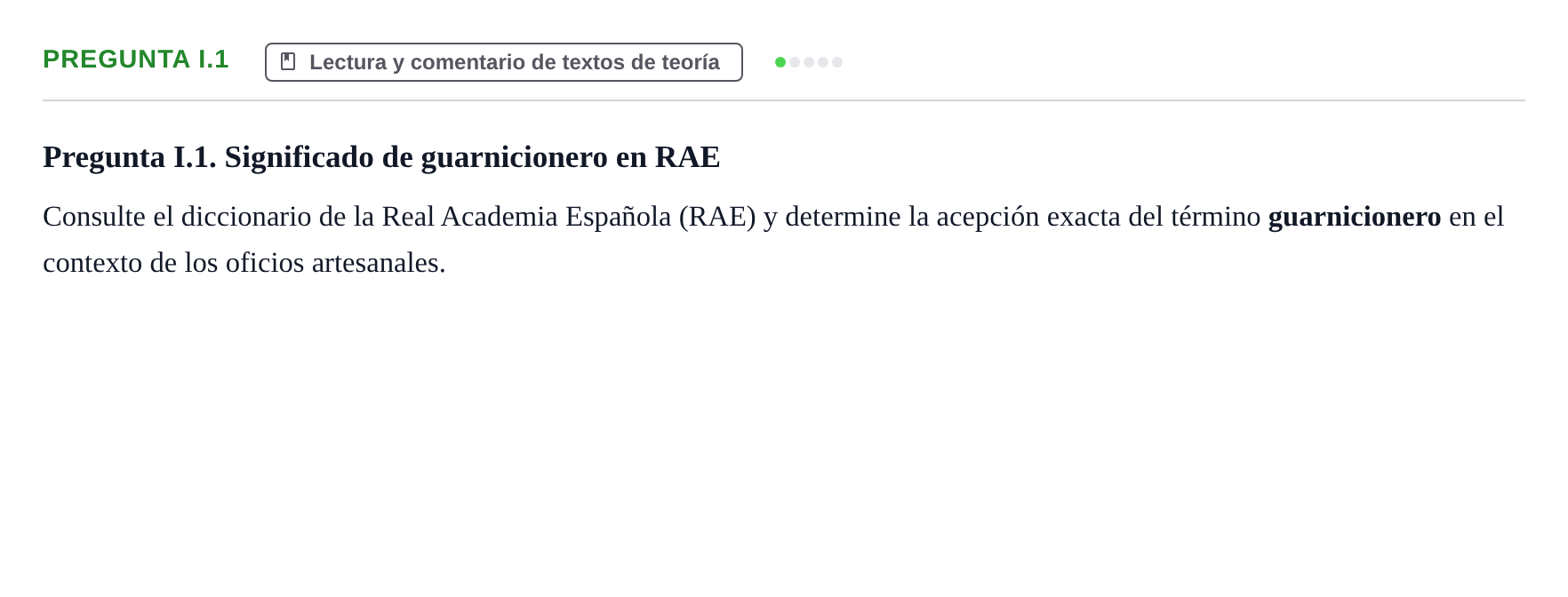 Enunciado: Pregunta I.1