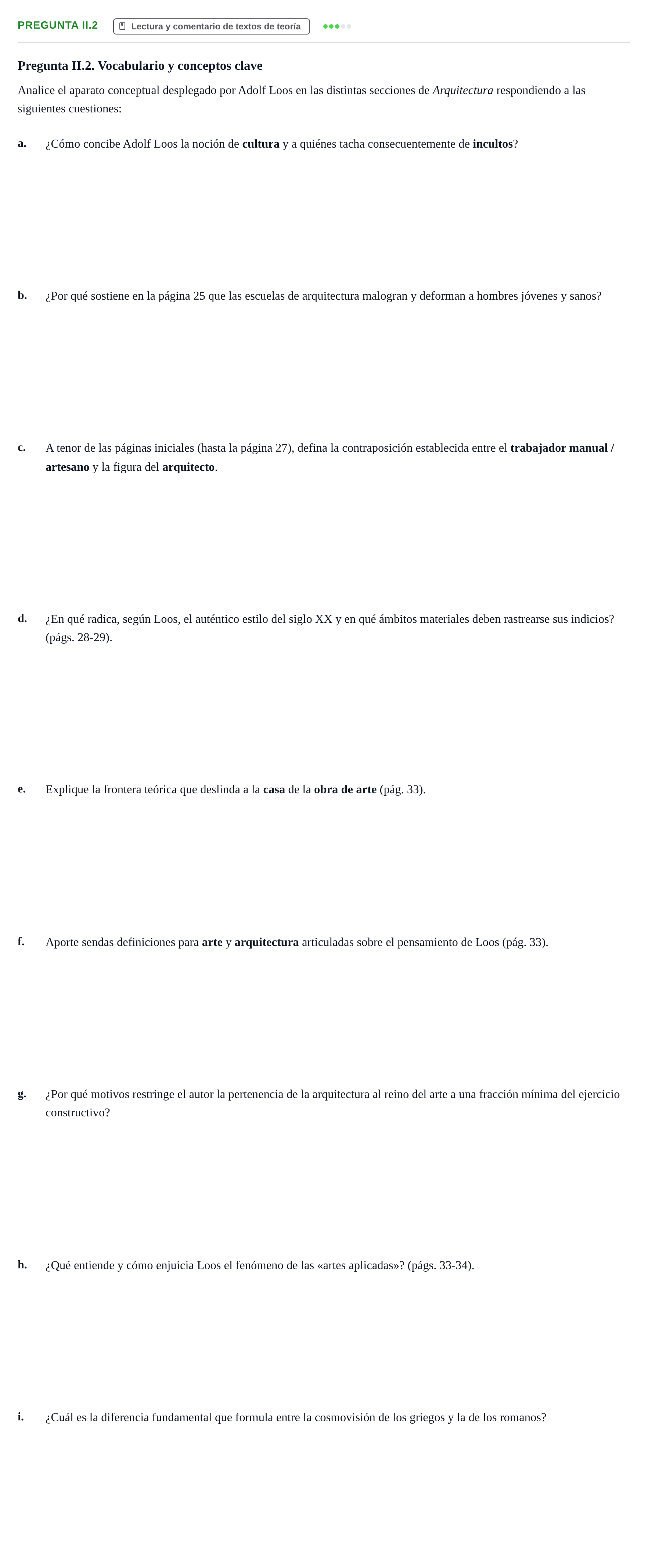 Enunciado: Pregunta II.2
