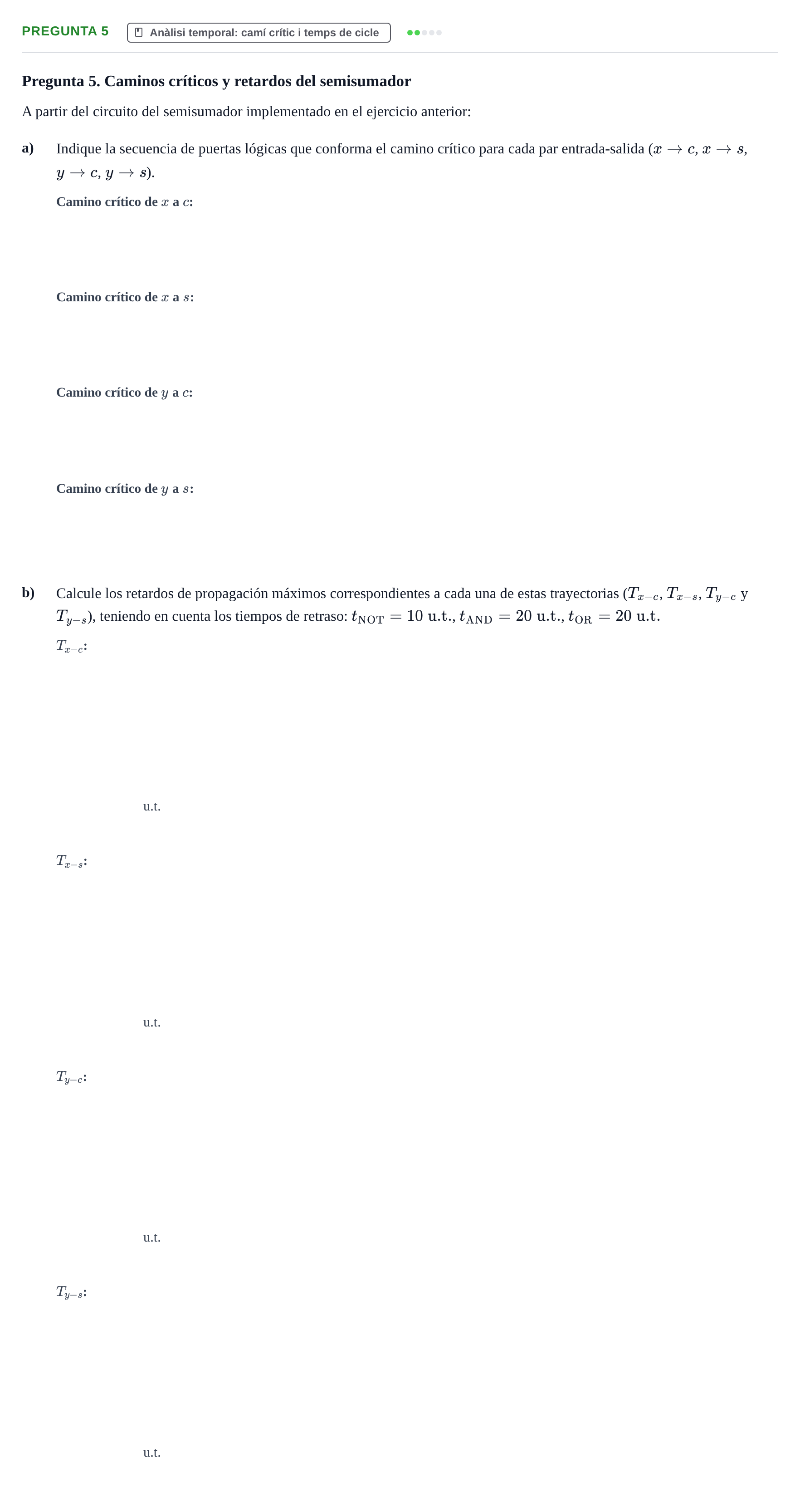 Enunciado: Pregunta 5