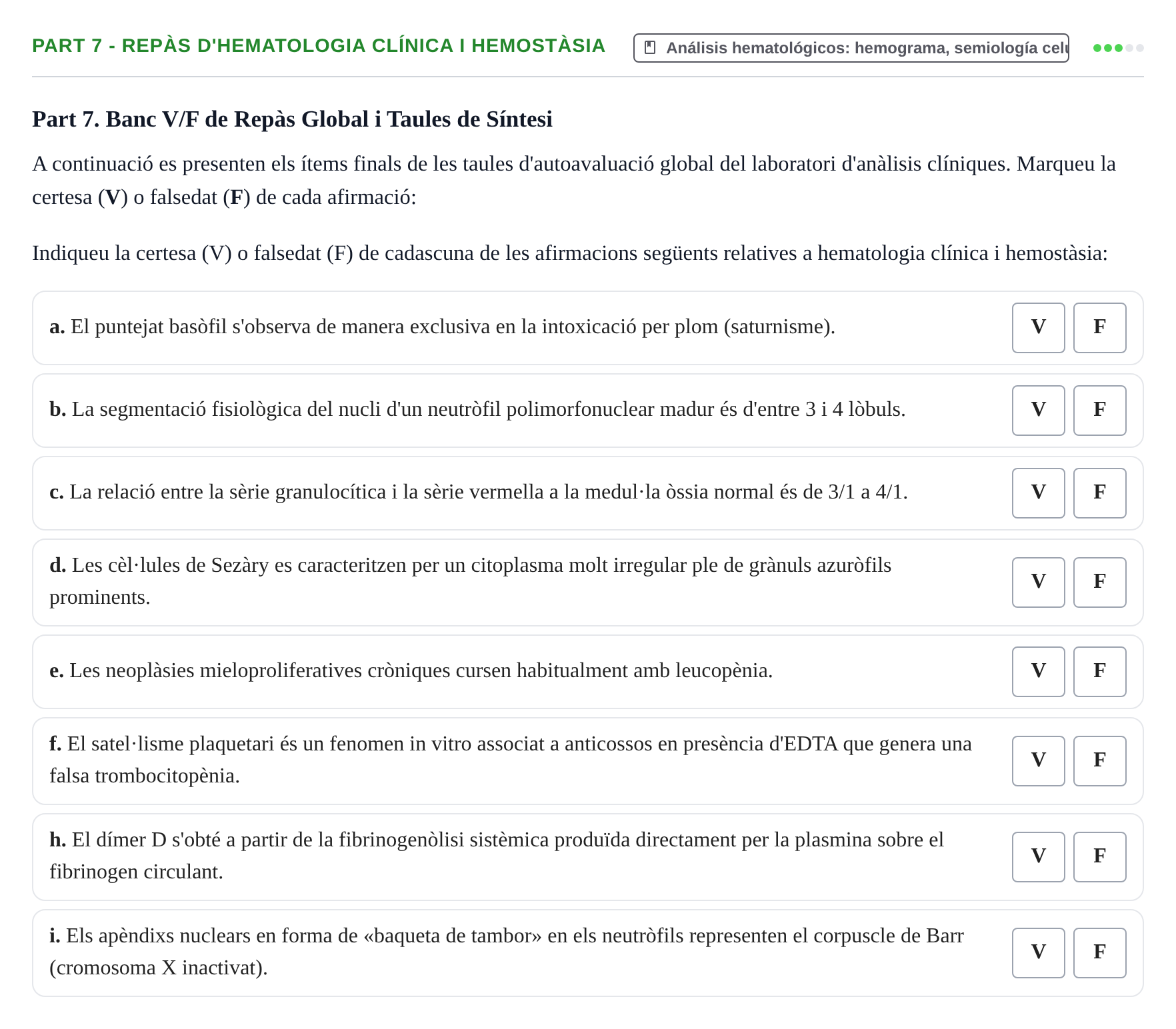 Enunciado: Part 7 - Repàs d'hematologia clínica i hemostàsia