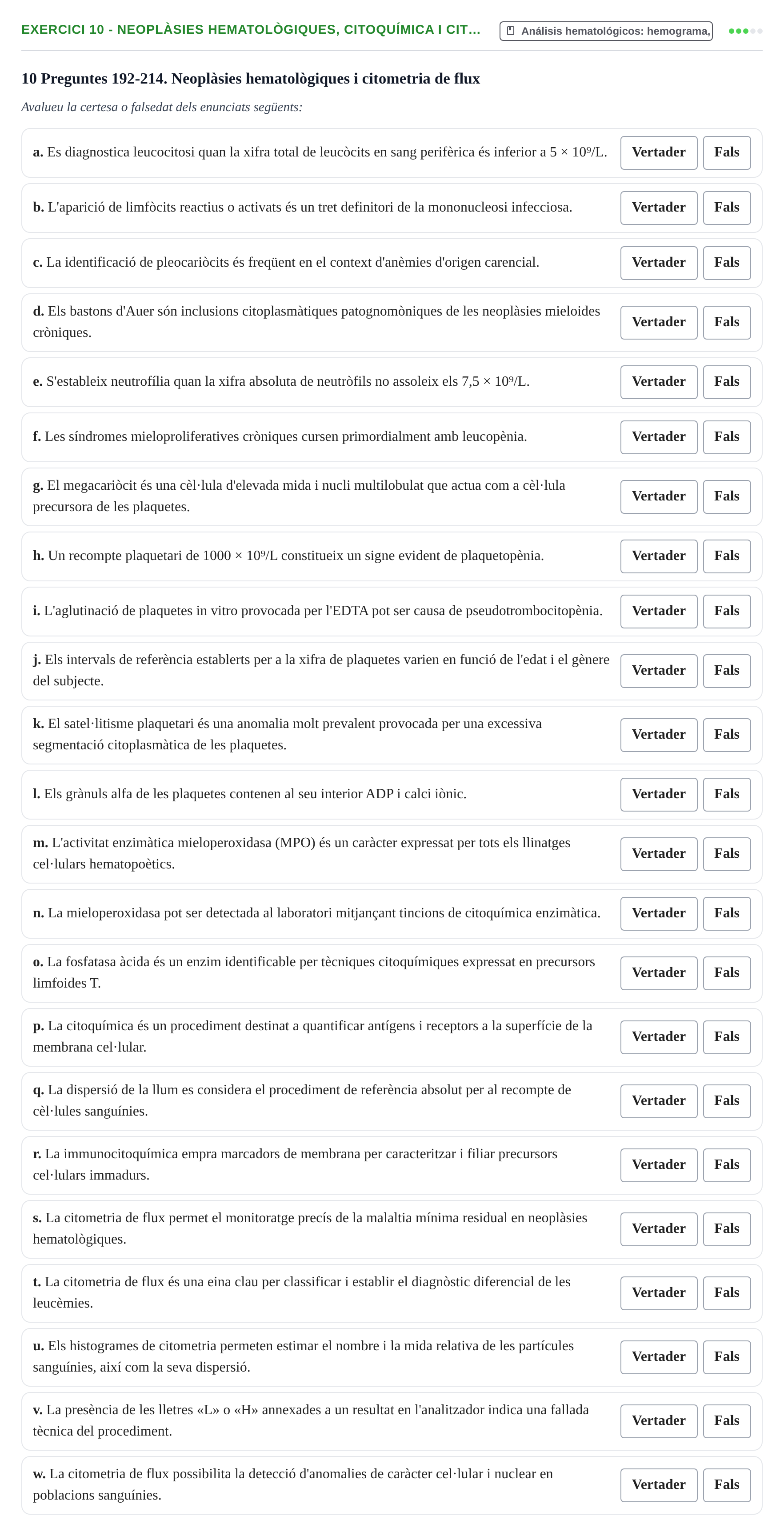 Enunciado: 10 - Neoplàsies hematològiques, citoquímica i cit…