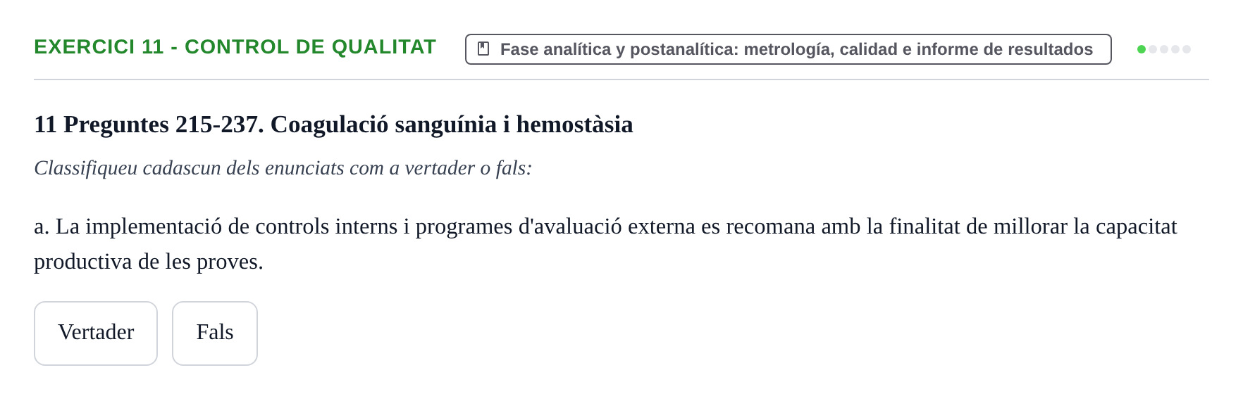 Enunciado: 11 - Control de qualitat