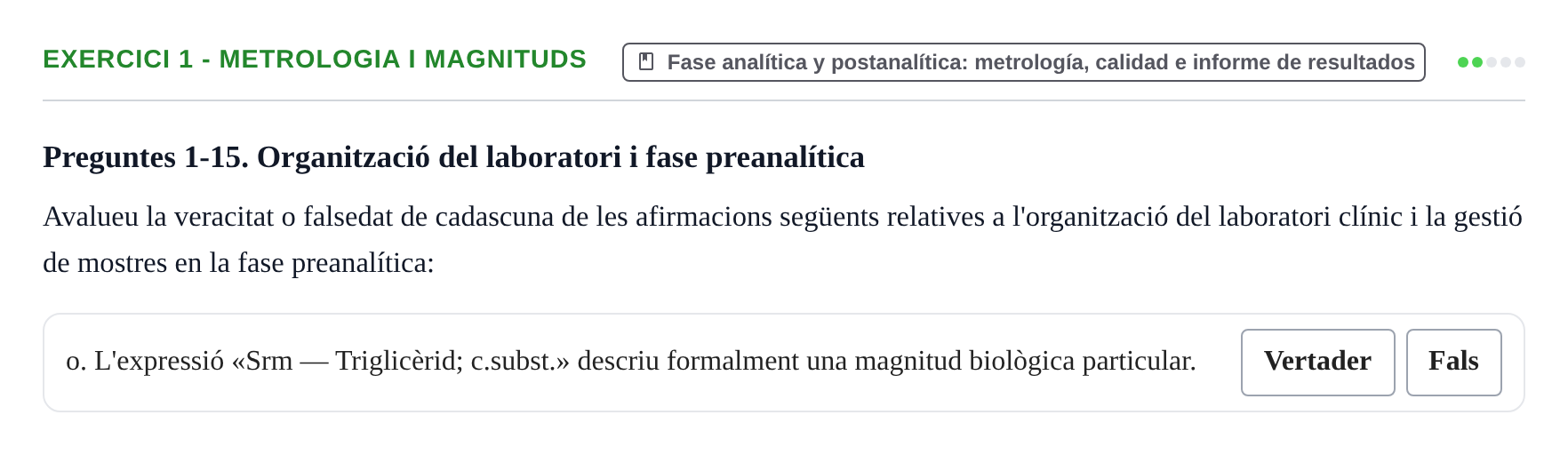 Enunciado: 1 - Metrologia i magnituds