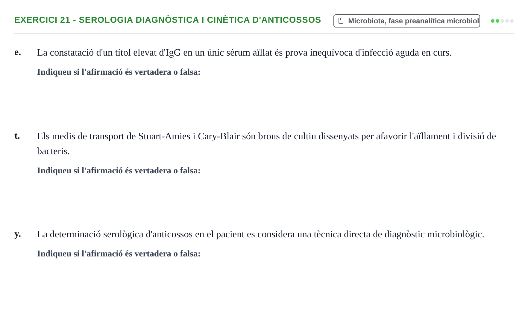 Enunciado: 21 - Serologia diagnòstica i cinètica d'anticossos