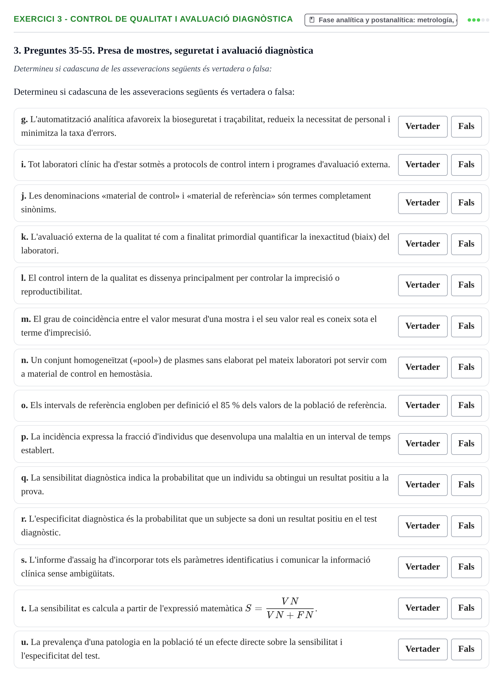 Enunciado: 3 - Control de qualitat i avaluació diagnòstica