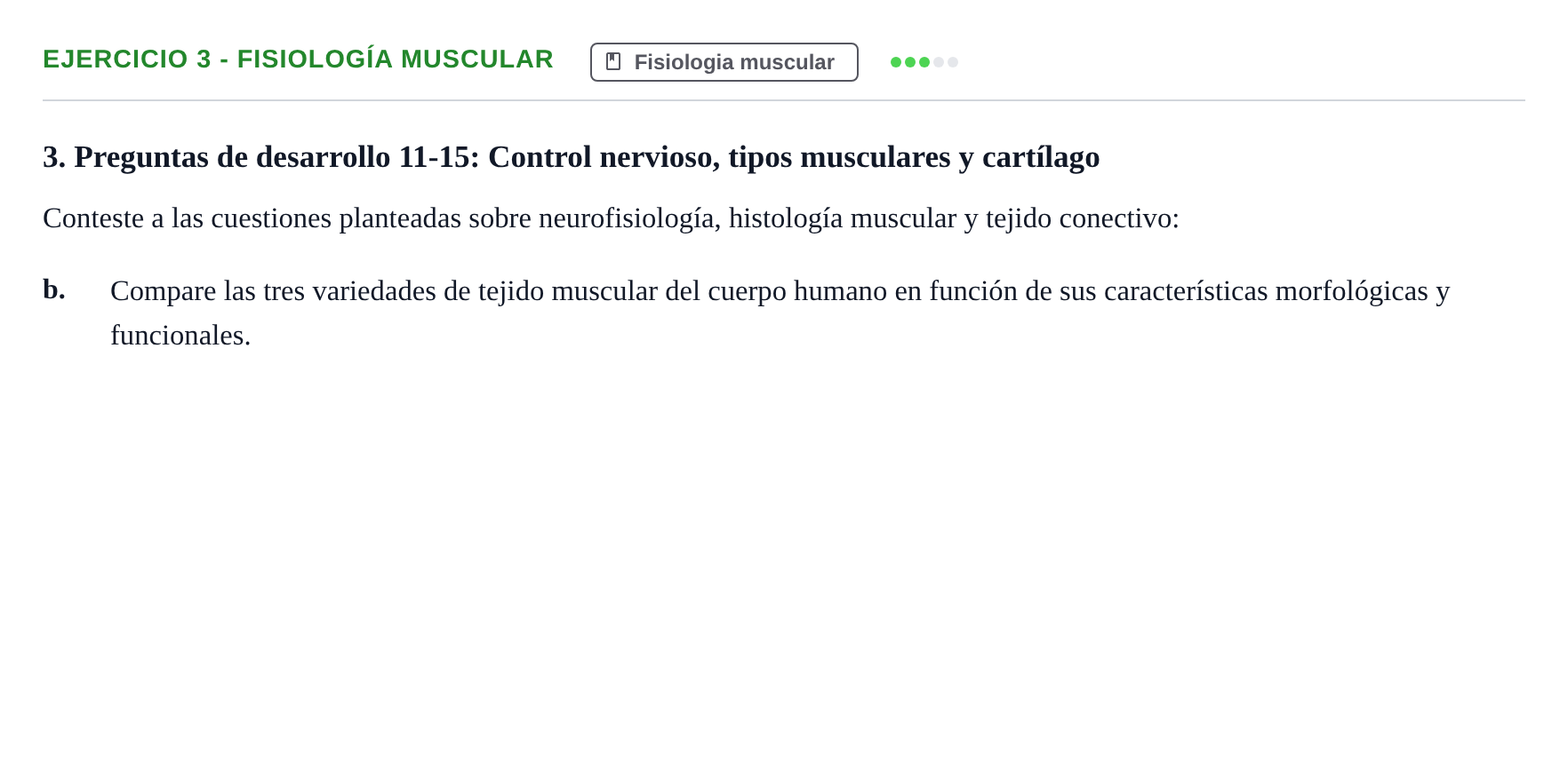 Enunciado: 3 - Fisiología muscular