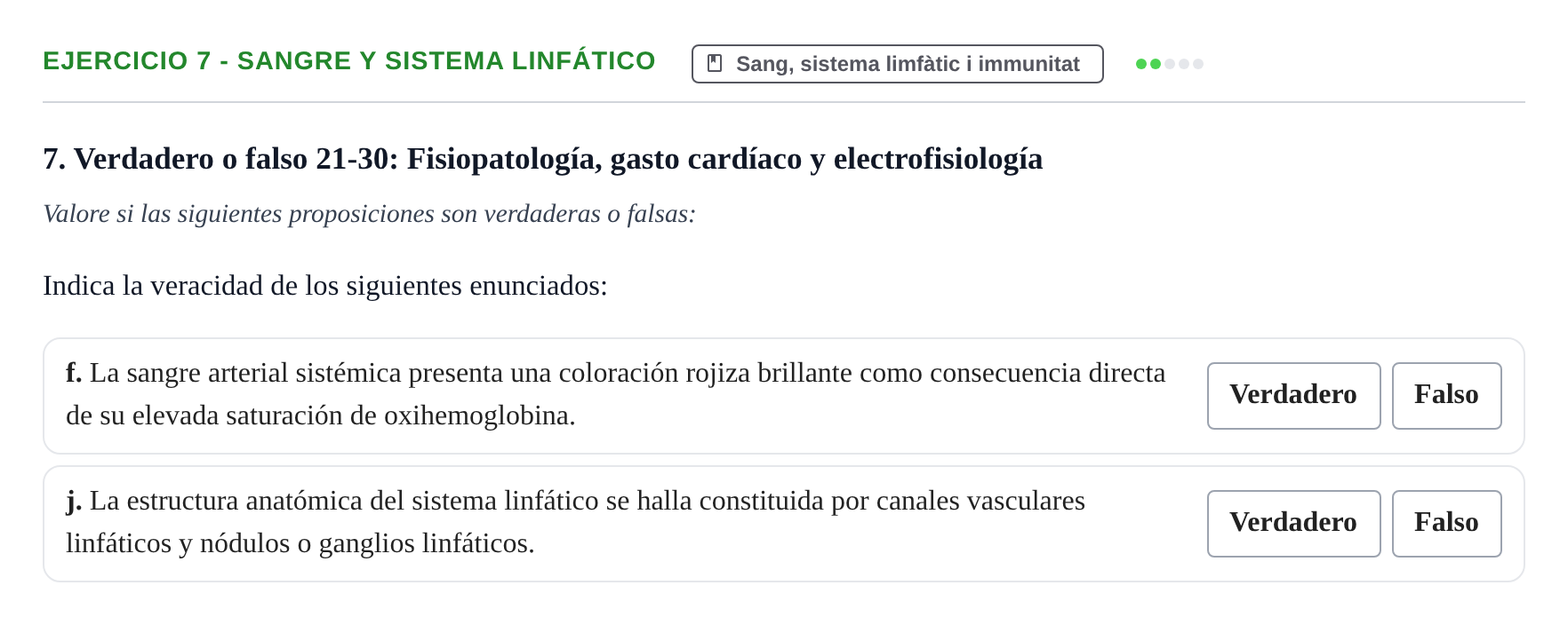 Enunciado: 7 - Sangre y sistema linfático