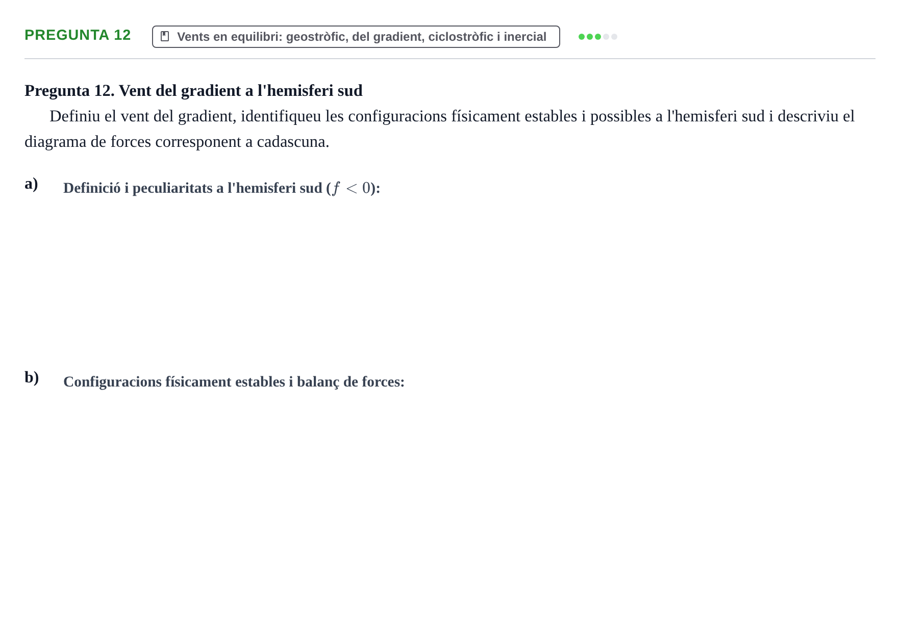 Enunciado: Pregunta 12