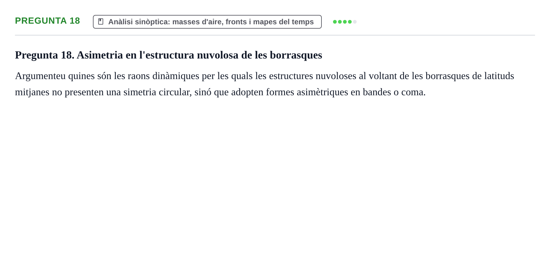 Enunciado: Pregunta 18