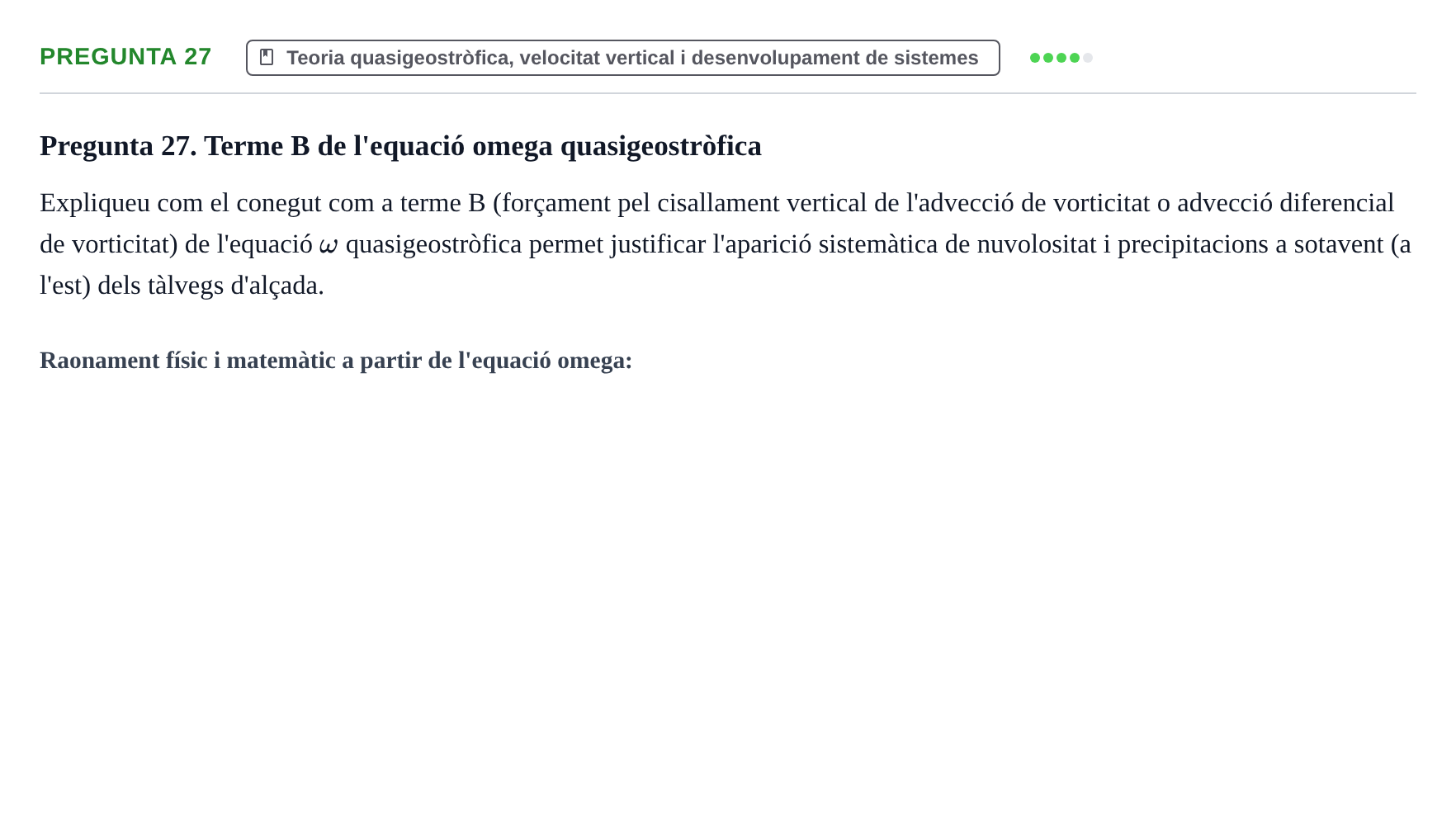 Enunciado: Pregunta 27
