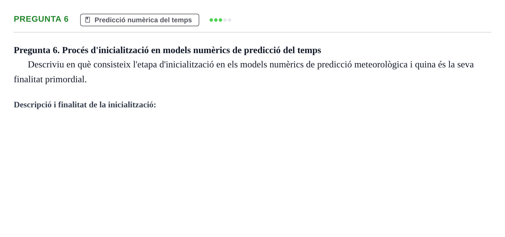 Enunciado: Pregunta 6