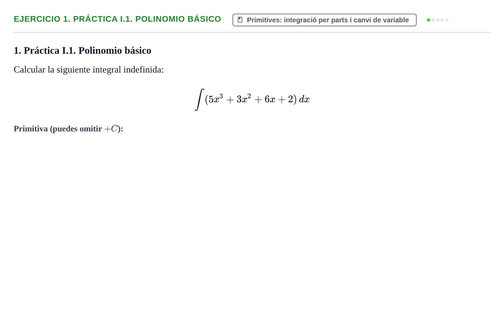 Enunciado: 1. Práctica I.1. Polinomio básico