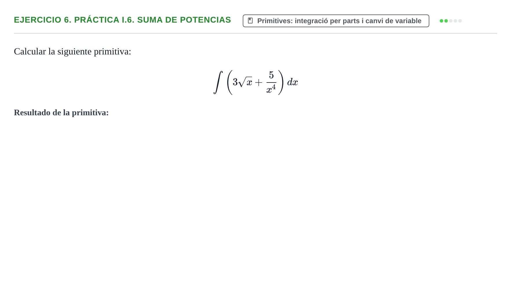 Enunciado: 6. Práctica I.6. Suma de potencias
