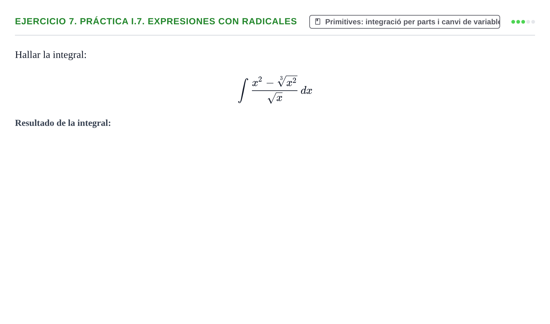 Enunciado: 7. Práctica I.7. Expresiones con radicales