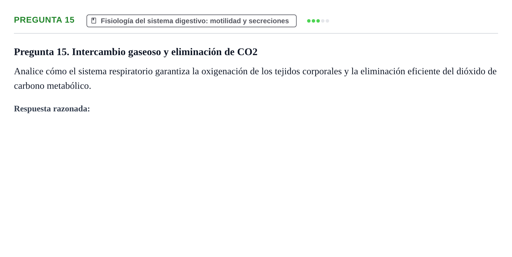 Enunciado: Pregunta 15