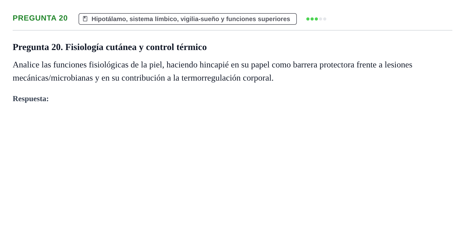 Enunciado: Pregunta 20