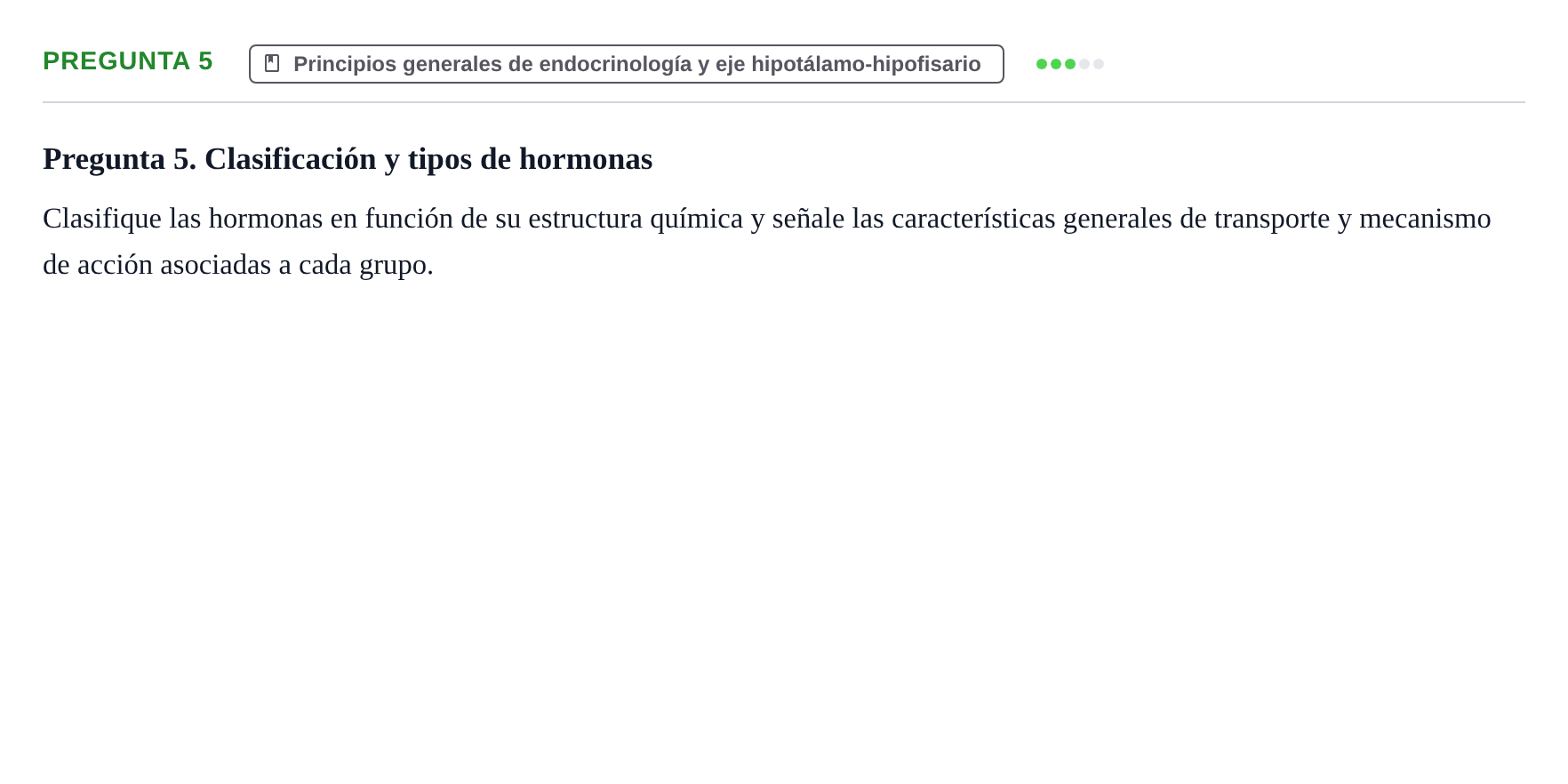Enunciado: Pregunta 5