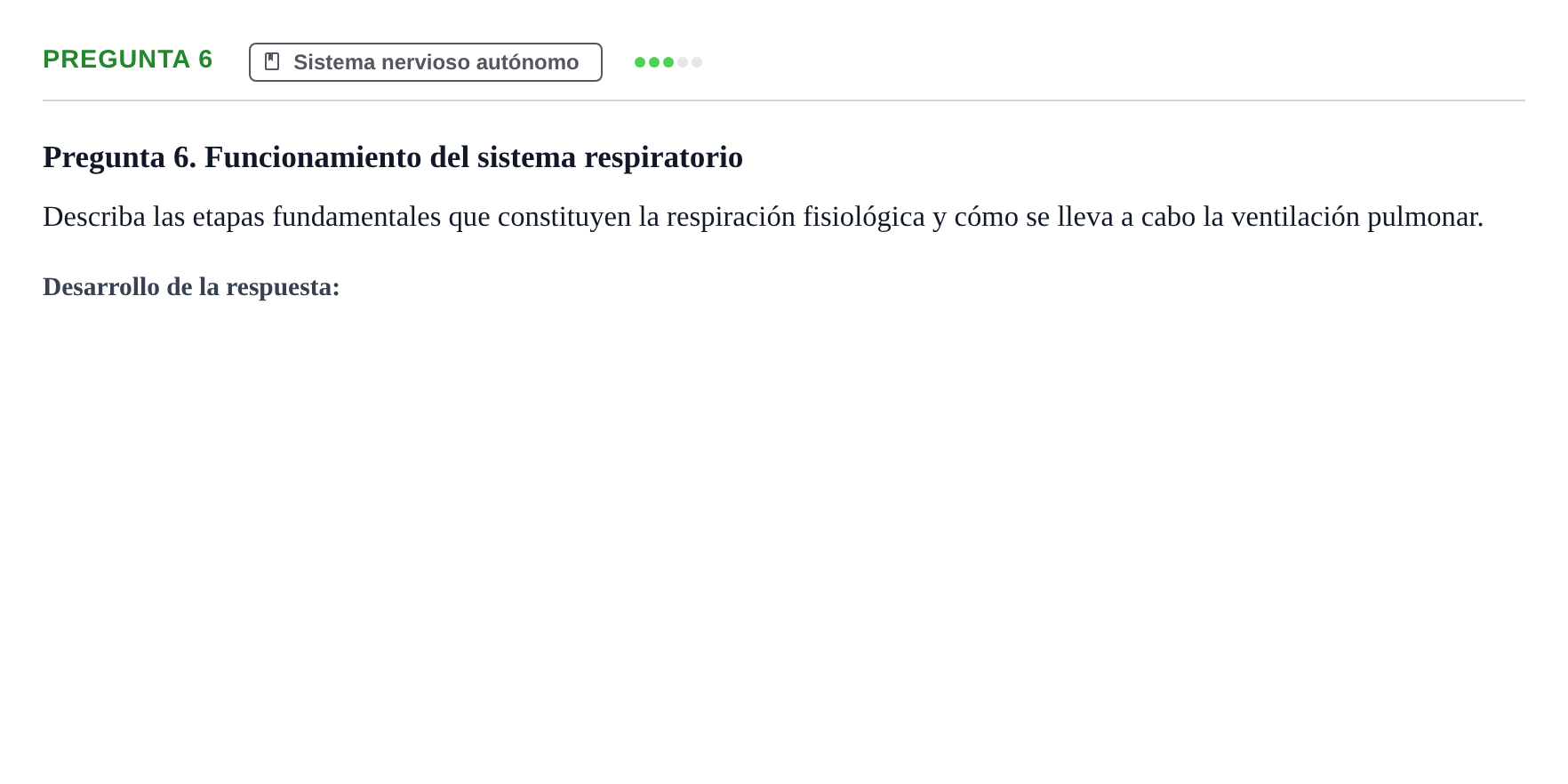 Enunciado: Pregunta 6