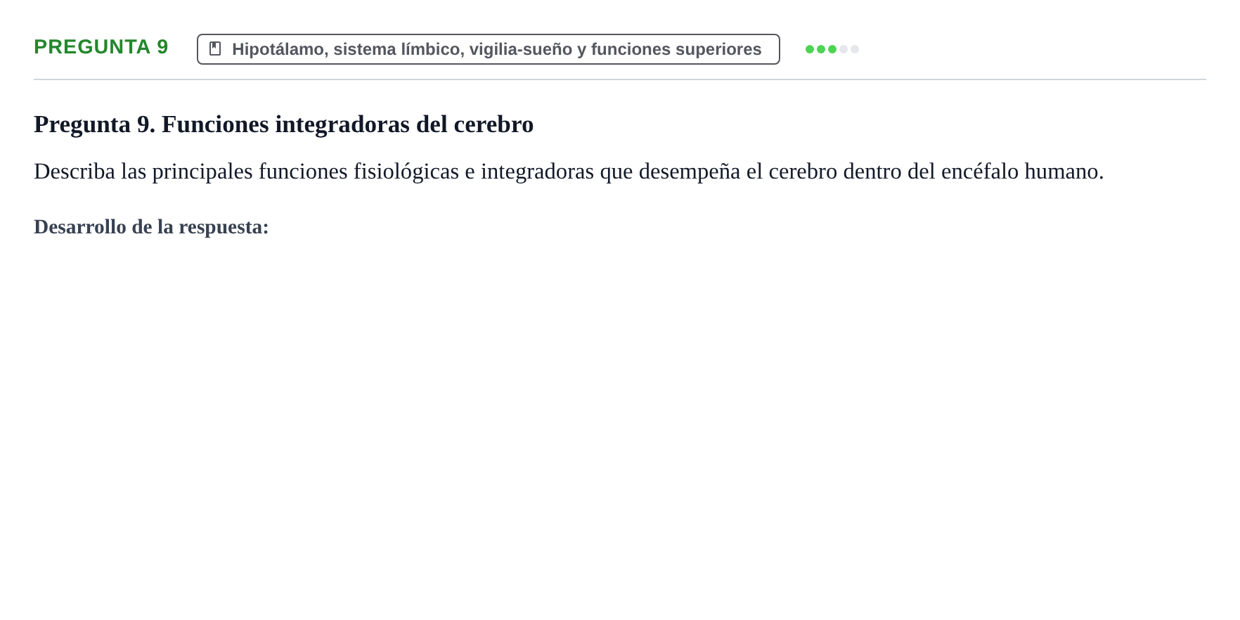 Enunciado: Pregunta 9