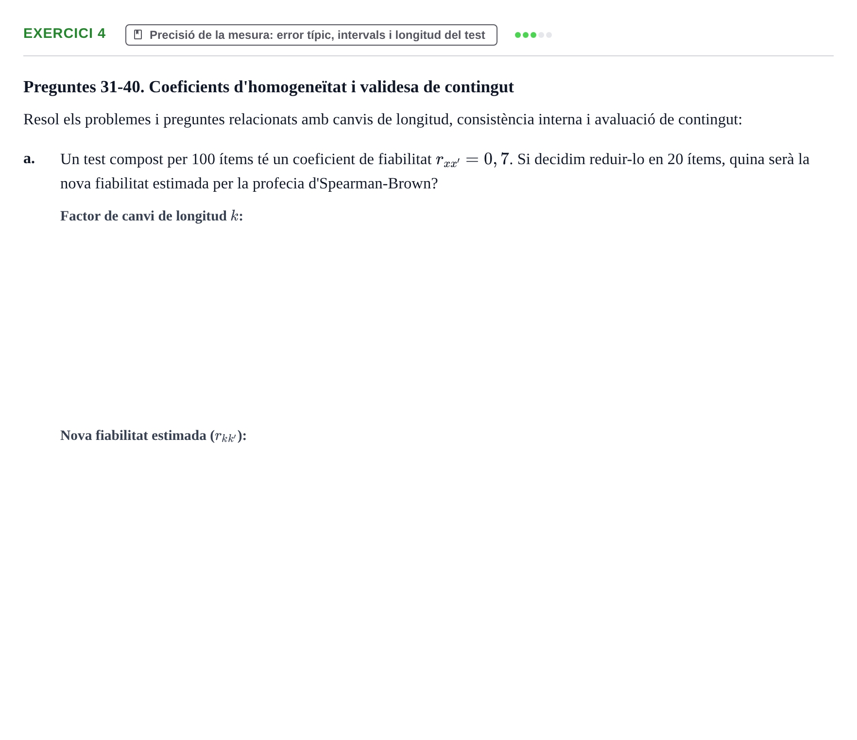Enunciado: 4 - Precisió de la mesura: error típic, intervals…