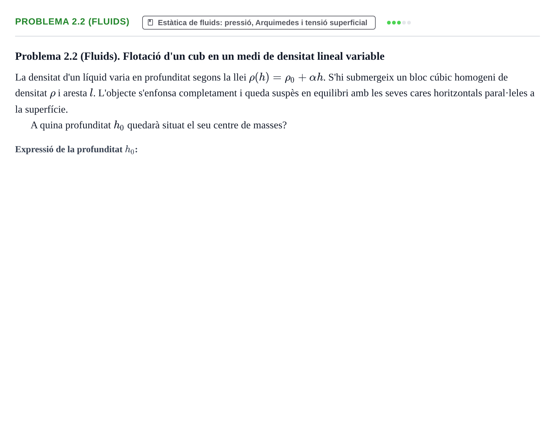 Enunciado: Problema 2.2 (Fluids)