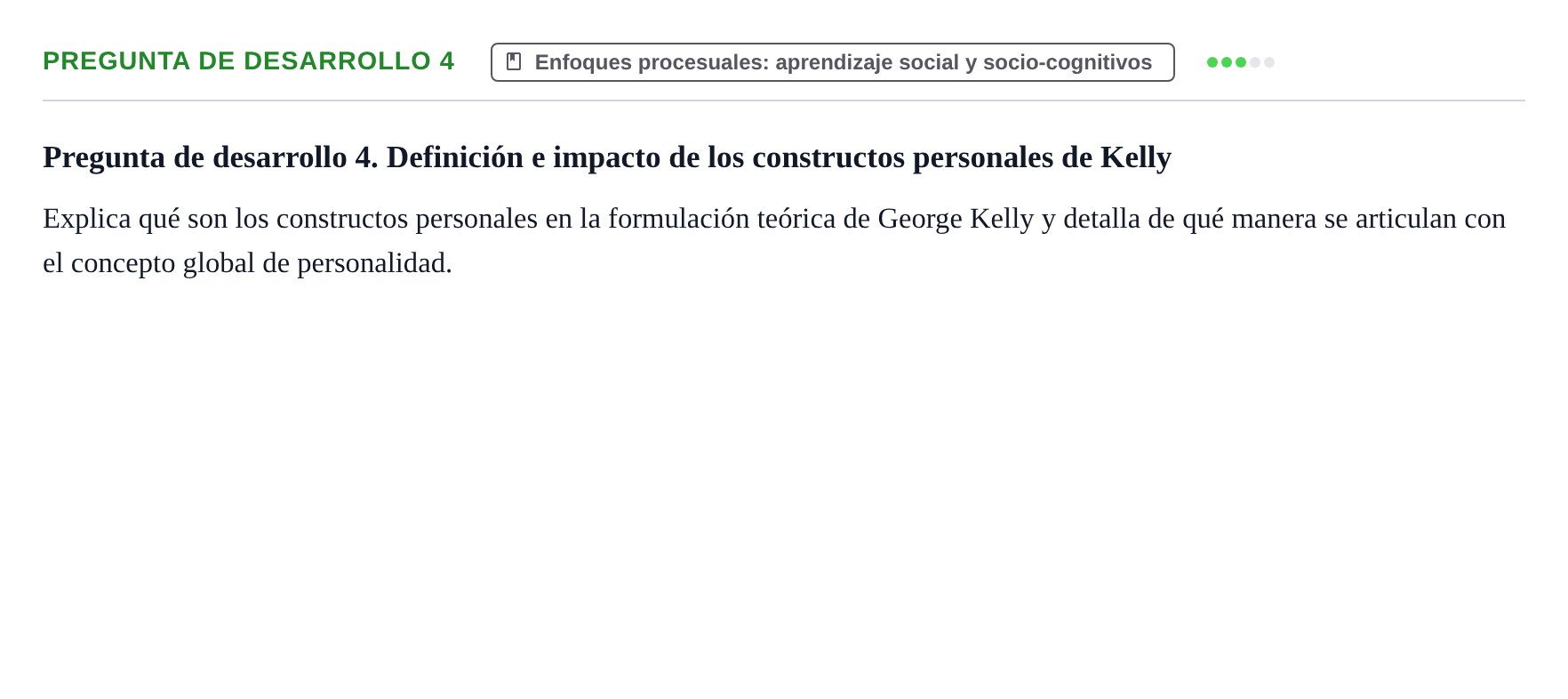 Enunciado: Pregunta de desarrollo 4