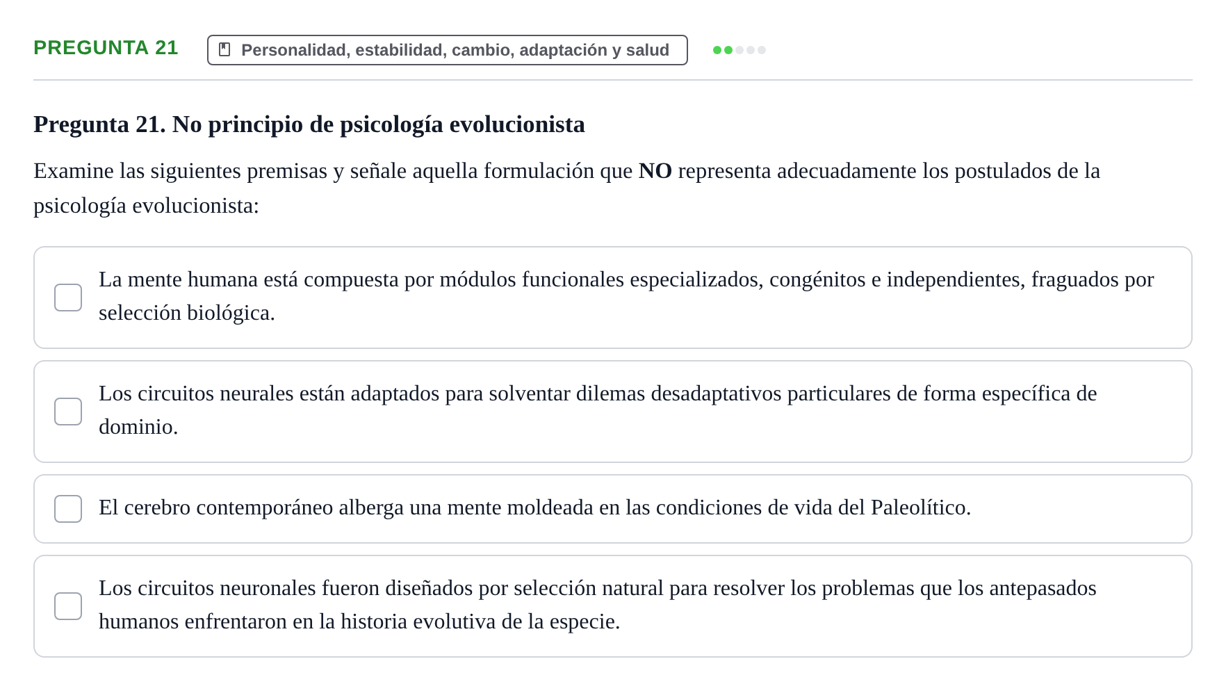Enunciado: Pregunta 21