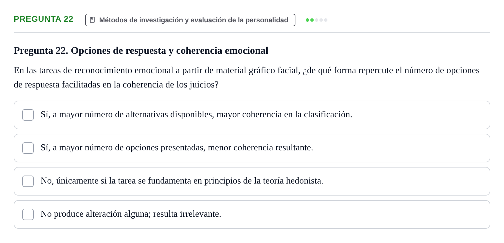 Enunciado: Pregunta 22