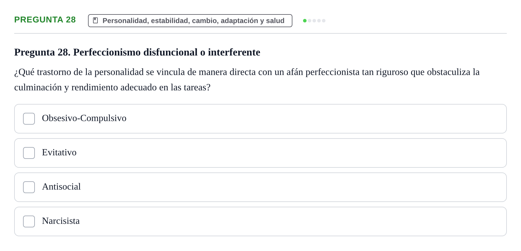 Enunciado: Pregunta 28