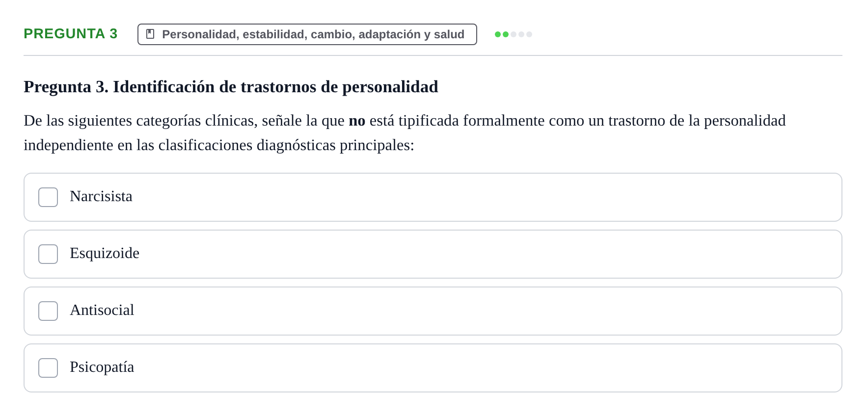 Enunciado: Pregunta 3