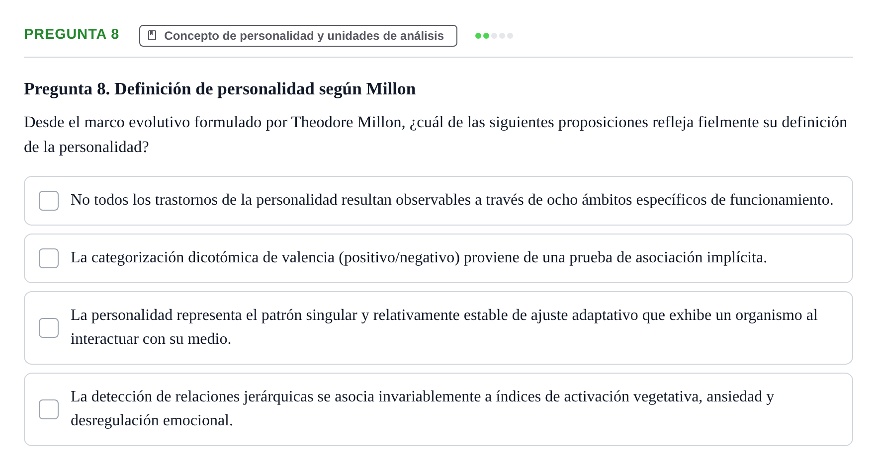 Enunciado: Pregunta 8
