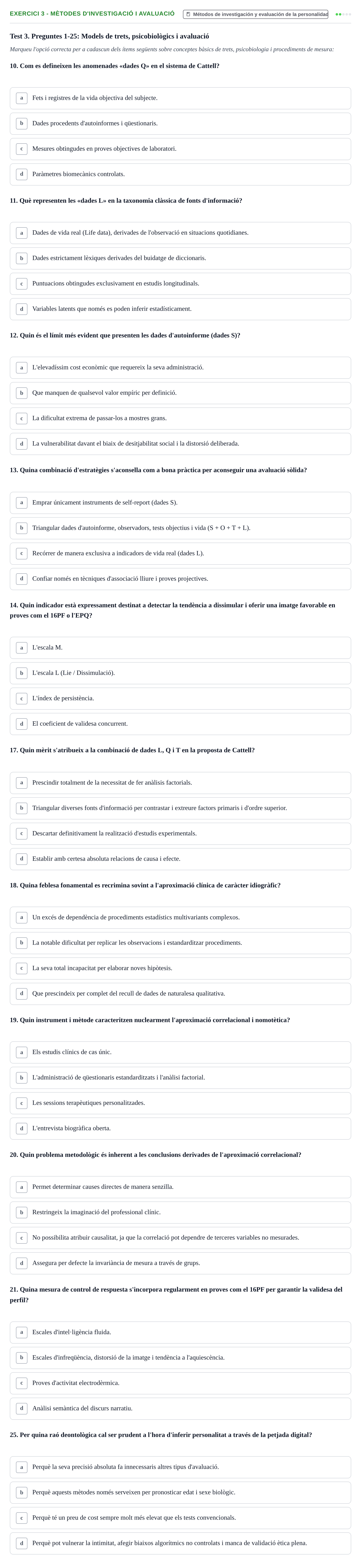 Enunciado: 3 - Mètodes d'investigació i avaluació