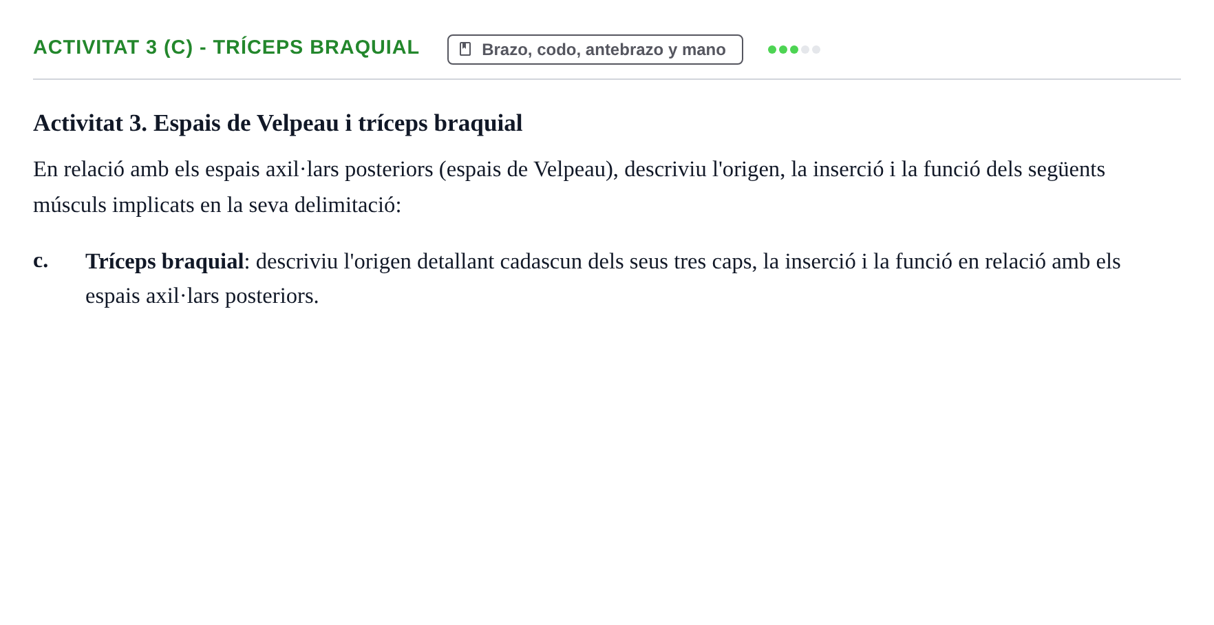 Enunciado: Activitat 3 (c) - Tríceps braquial