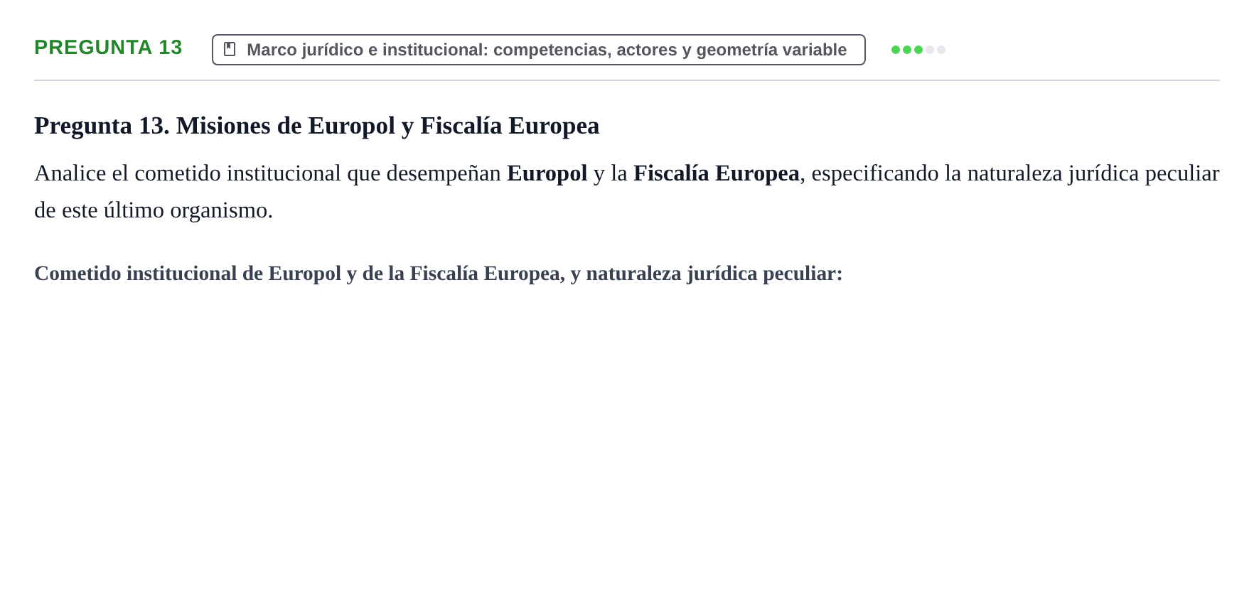 Enunciado: Pregunta 13