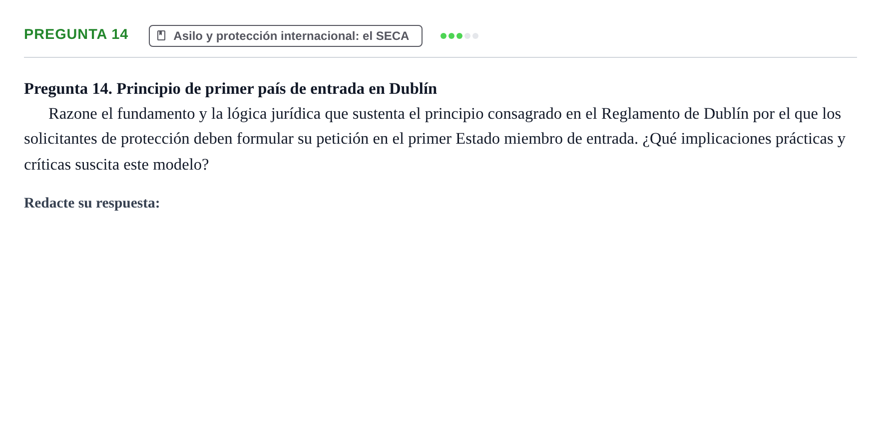 Enunciado: Pregunta 14