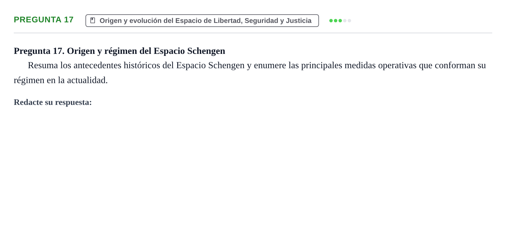 Enunciado: Pregunta 17
